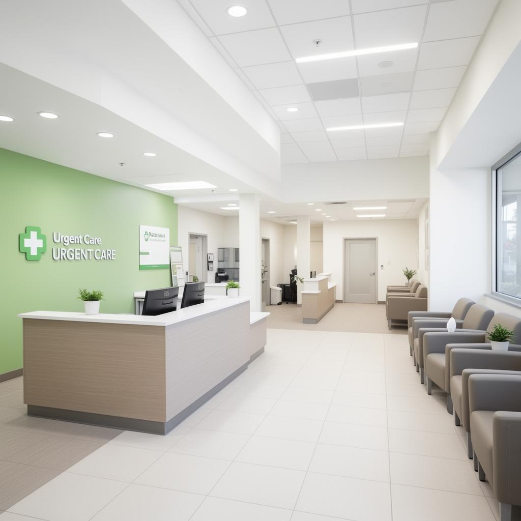 MedSurg Urgent Care Gilbertsville reception and waiting area